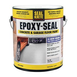 Seal-Krete Epoxy-Seal Concrete & Garage Floor Paint- Armor Gray, 1 Gallon