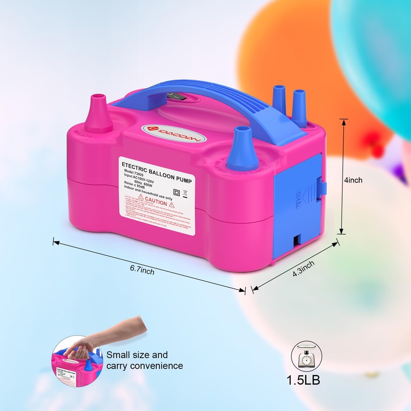 IDAODAN Electric Balloon Pump, Portable Electric Balloon Blower Machine Balloon