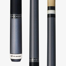 Players C603 Metallic Silver & Stealth Matte Wrap Pool/Billiards Cue Stick