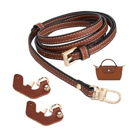 Purse Straps For Women Crossbody Bag, Leather Straps for Bag Conversion Kit, Leather Purse Strap Replacement Crossbody Handbag Long Adjustable,Leather Strap Accessories Set Suit For Long champ Bag (B)