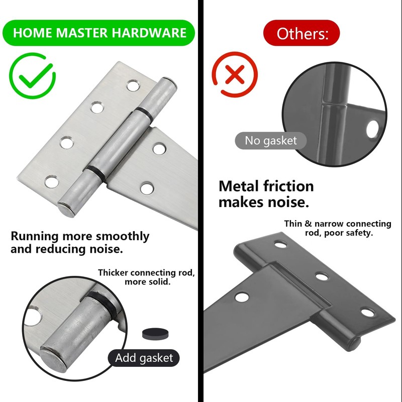 HOME MASTER HARDWARE 6 Inch Stainless Steel Gate Hinges for