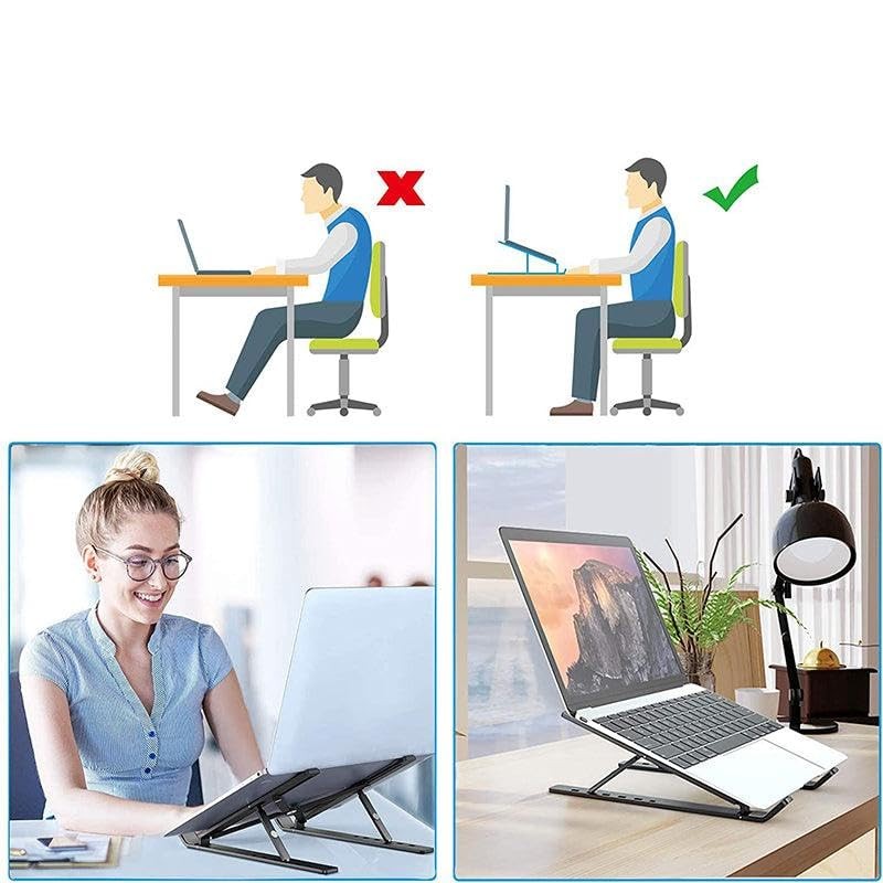 AIMALL Adjustable Foldable Laptop Stand for Desk with 8 Angles,