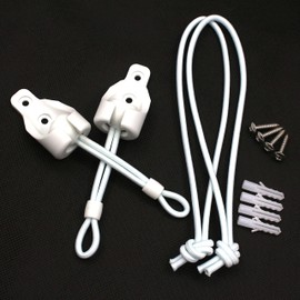 Blinds & Shades Circle Bungee Cords Tie Down Conversion Kit with Receiver of Outdoor Exterior Shades Roller up Blinds Blackout, Deck Patio pergola