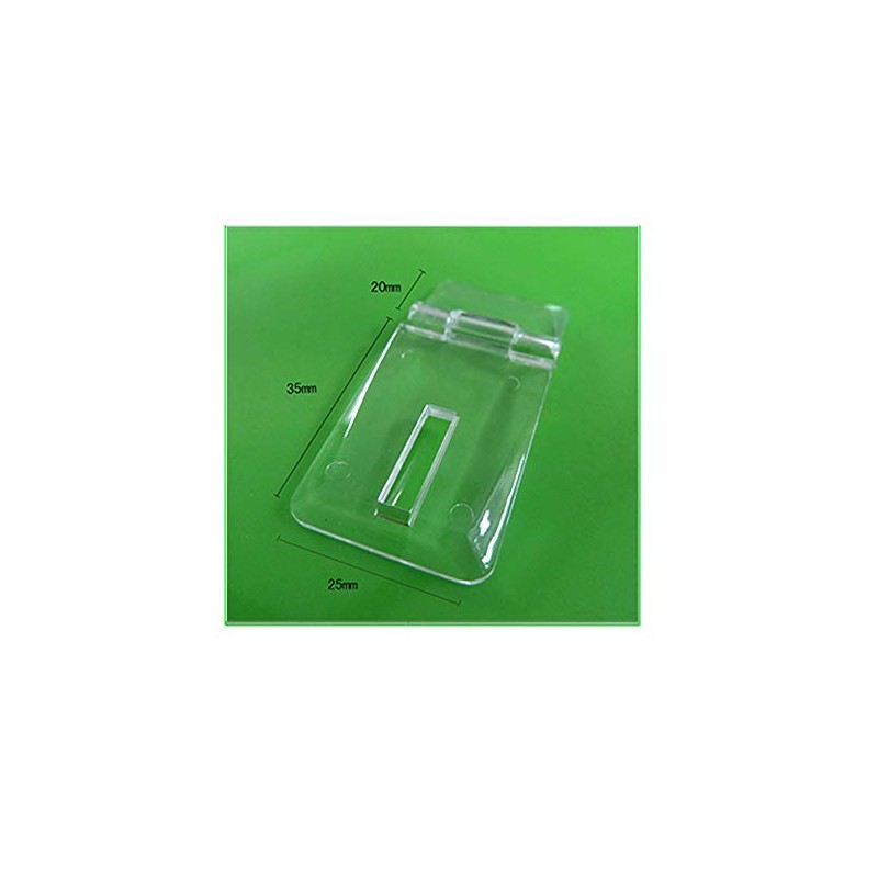 DEEKOUDT 10Pcs Crystal Clear Acrylic Hinged Latch, Snap Door/Box Hinge