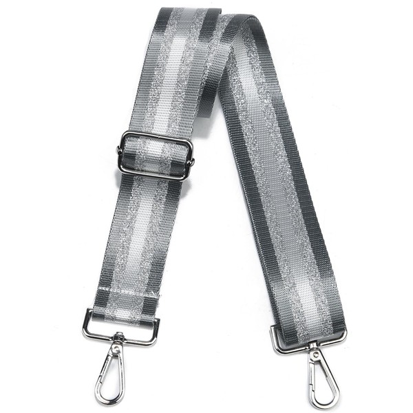 LVYOUME Purse Strap Silver Hardware Wide Bag Straps Replacement Crossbody