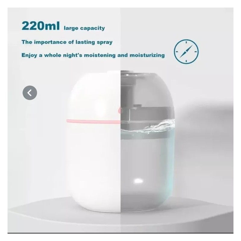 Ultrahumifier Micronebulizador Humedificador Ultrasónico Difusor Luz Led