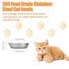 ARGCONNER 6 Pcs Stainless Steel Cat Bowls, Metal Cat Bowls