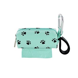Doggie Walk Bags DB1-SEASQP Square Duffel Paw Print Bag, Seafoam