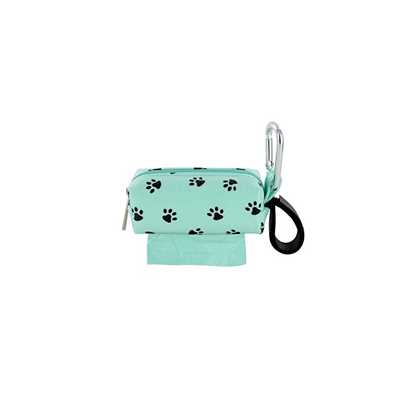 Doggie Walk Bags DB1-SEASQP Square Duffel Paw Print Bag, Seafoam
