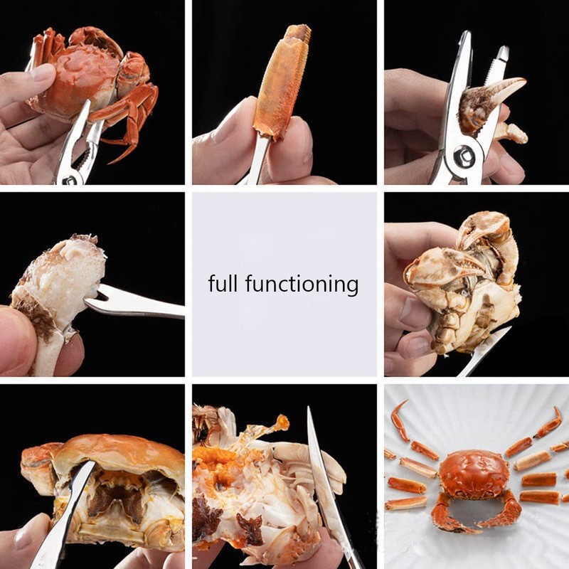 3Pcs Seafood Tools Set - Lobster Crab Leg Crackers Nut