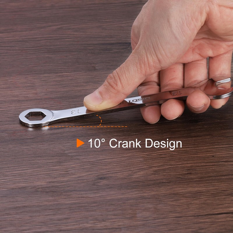 sourcing map 2Pcs Thin Combination Wrench Metrics 4mm 6-Point Ended