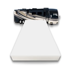 FoamRush 4-Inch Bunk (32" x 75") High Density Foam RV Mattress Replacement, Medium Firm, Pressure Relief Support, Travel Camper Trailer Truck, Made in USA, CertiPUR-US Certified, Cover Not Included