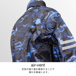 Komine 03-539 Men's Motorcycle Rainwear, Rain Suit, Black, L