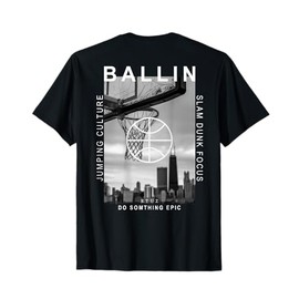 Basketball Hip Hop Urban Edgy Y2K Back Print Streetwear T-Shirt