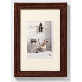 walther Design Picture Frame Walnut 15 x 20 cm with PassepArtout, Home Wooden Frame HO520N