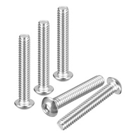DTGN 1/4"-20x1-1/2 Button Head Socket Cap Screws - 30Pack - Good for Road Bicycle, Mountain Bike, Auto, Motorcycle - 304 Stainless Steel Whitewashed - Hex Drive Fasteners