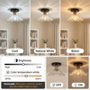 Helitemis 1-Light Vintage Semi Flush Mount Ceiling Light, Black and