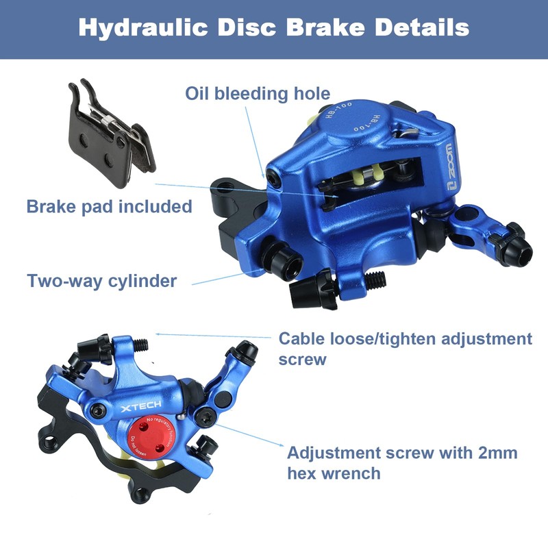 PETCHOR HB-100 Line Pulling Hydraulic Disc Brake Calipers，Mechanical Disc Brakes