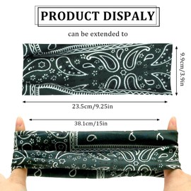 Oblihumoy Wide Hair Bands for Women Boho Headbands for Women's Hair, 6Pcs Printed Head Bands Women Accessories Thin Headscarf