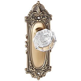 Nostalgic Warehouse Victorian Plate with Waldorf Knob, Single Dummy, Antique Brass, 704070