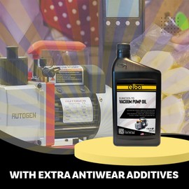 ELBACOOL Food Grade Vacuum Pump Oil, ISO VG 32, Synthetic, HYDROTREATED, Clear, Compatible Edwards, Welch, LEYBOLD, AGILENT. 1 QT Made in USA