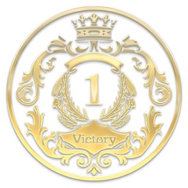 Galileo® The Victory Crown | Gold Plated | AA Coin | Alcoholic Anonymous Medallion | 1-30 Years Sobriety Coin | AA Gift | The Royal Collection (White, 1 Year)