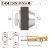 Probrico(5 Pack) Brushed Nickel Keyed Alike Single Cylinder Deadbolts (Combo
