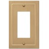 Amerelle 57RBZ Bethany Wallplate, 1 Rocker, Cast Metal, Brushed Bronze,
