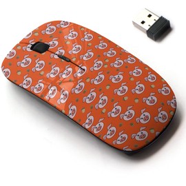 2.4G Wireless Mouse with Cute Pattern Design for All Laptops and Desktops with Nano Receiver - Childish Funny Animals Cute