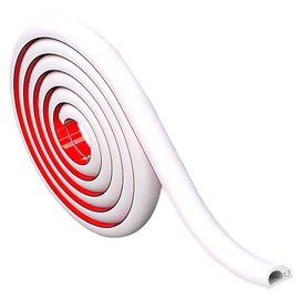 Selbstklebende Kabelabdeckung 2 Meter, Flexibler Kabelkanal Aus Weichem PVC,Kabelkanal Flexibel Selbstklebend, 10mm X 10mm,für HeimbüRo Und FernsehgeräTe, Sichere Kabelorganisation, Weiß