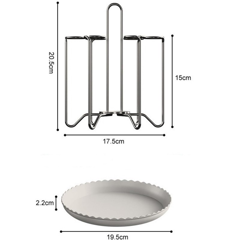 Glass Stand (with Tray) Glass Holder for Draining, Drying Glass,