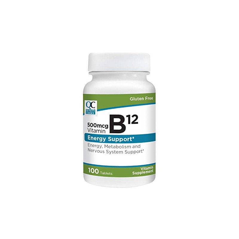 Quality Choice Vitamin B12 500 MCG, Energy, Metabolism, & Nervous