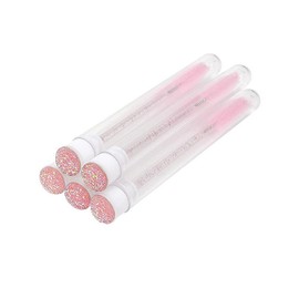 5PCS Mascara Wand Tube Set Diamond Empty Eyelash Extension Brushes Applicators Makeup Tools(Pink)