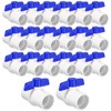 EPHECH 20PCS 1/2" PVC Ball Valve, SCH40 Slip PVC Water