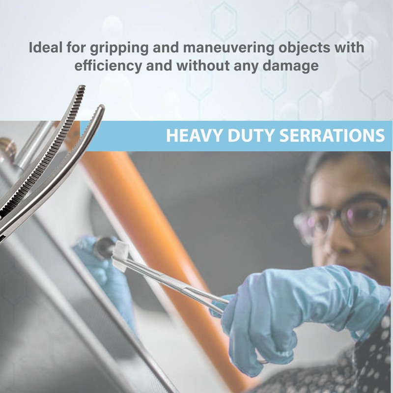 High Precision Locking Curved Hemostat Forceps 10" Pliers with Full