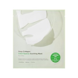 SUNGBOON EDITOR Mascarilla de noche calmante Deep Collagen CICA Teatree de 37 g x 1 unidad, El colágeno real 2 160 000 ppb, Mascarillas faciales de