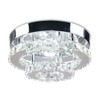 Cainjiazh Mini Chandelier LED Crystal Ceiling Light 2 Layers Flush
