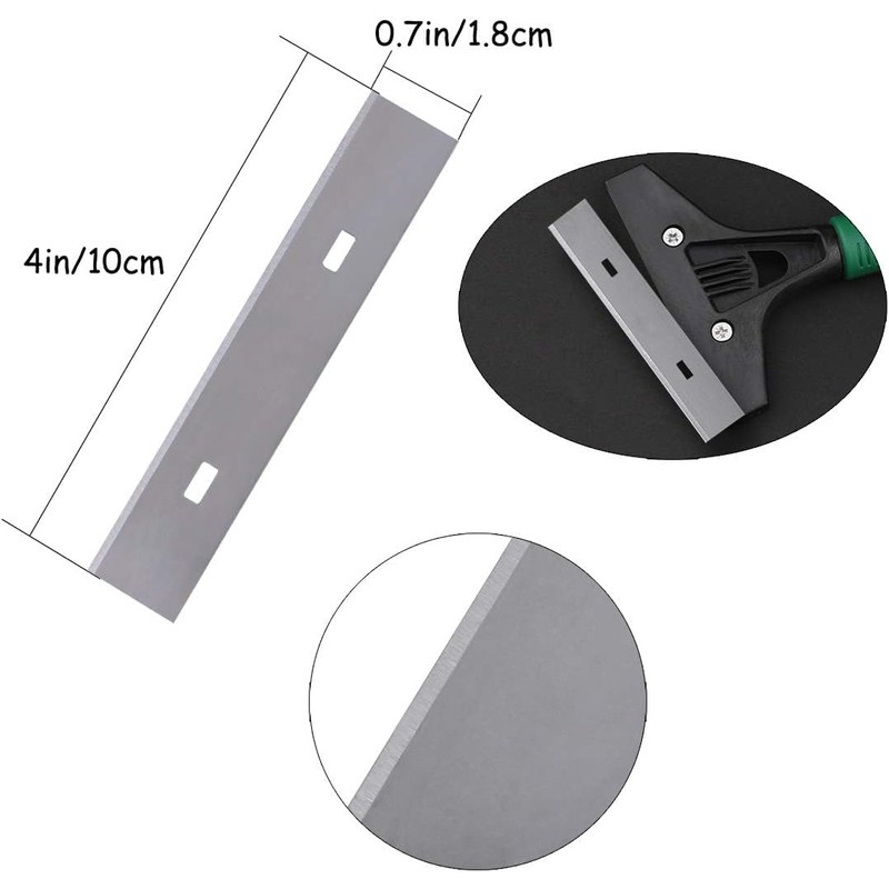 Katfort Scraper Blades 4 Inch, 200PCS Replacement Scraper Blades Carbon