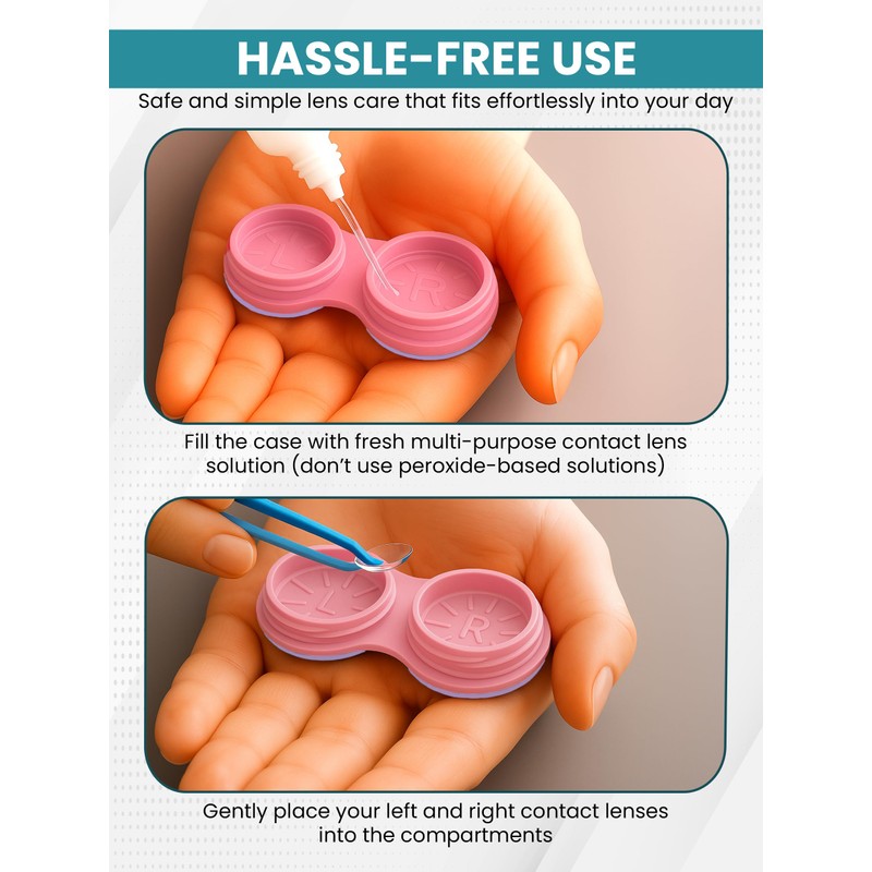 SPORTS WORLD VISION 3PC Purple Macaroon Contact Lens Case |