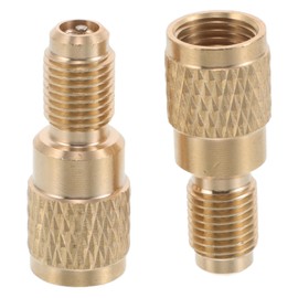 GANAZONO 2pcs Car Air Conditioner Copper Quick Coupler Adapter for Refrigeration Hose Tools Compatible with Refrigerants for Outdoor Maintenance Emergency Repairs