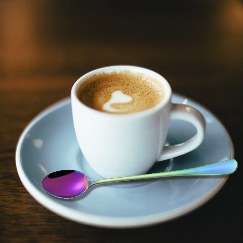 4 Pcs Long Handle Coffee Spoons, Long Handle Mixing Spoons