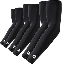 ROCK TAKIN UV Sun Protection Arm Sleeves for Men Women, UPF 50+ Cooling Sun Sleeves to Cover Arms Sports Compression Covers for Golf Baseball Football Work Running Cycling Driving - 3 Pairs