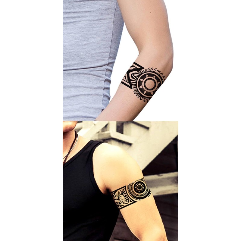 Marc5 Temporary Bracelet Tattoo Tribal Tattoo Maori Design 5 Sheets
