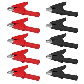 DIANN 10pcs Alligator Clips Full Insulated Crocodile Clips with 4mm Socket Banana Jack Copper Test Clamp Wire Clip 30A for Electric Testing