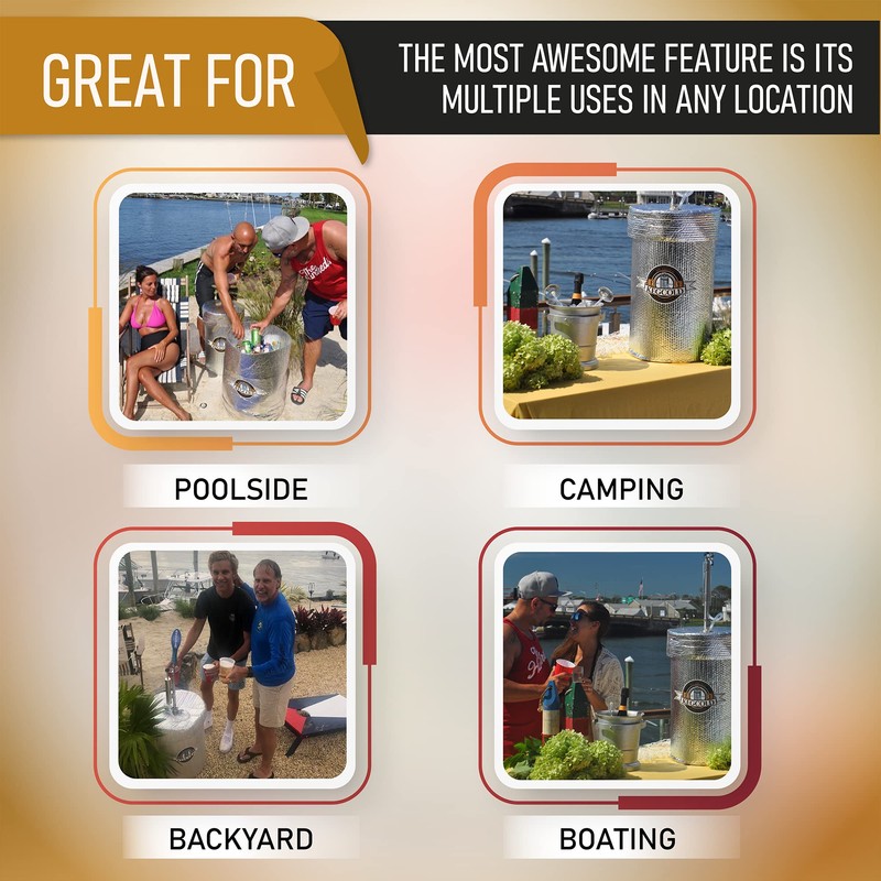 KEGCOLD Portable Keg Cooler - Foldable, Reusable, Lightweight, Insulated, and