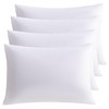 White Pillowcases Queen 4 Pack, 20x30 Pillow Cases with Envelope