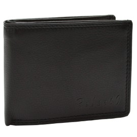 flevado Roberto Premium Nappa Leather Men's Wallet (Black), black, Modern