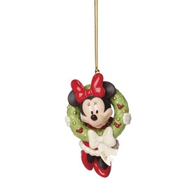 Lenox 896794 2025 Minnie Mouse Christmas Wreath Ornament