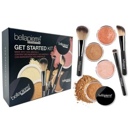 bellapierre Get Started Kit | Includes 2 Mineral Foundations, 1 Blush, & 1 Bronzer | Mineral Makeup Essentials | Non-Toxic and Paraben Free | Oil and Cruelty Free | Long Lasting Formulas – Deep