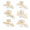 LUKACY 6 Pack Large Metal Hair Claw Clips - 4
